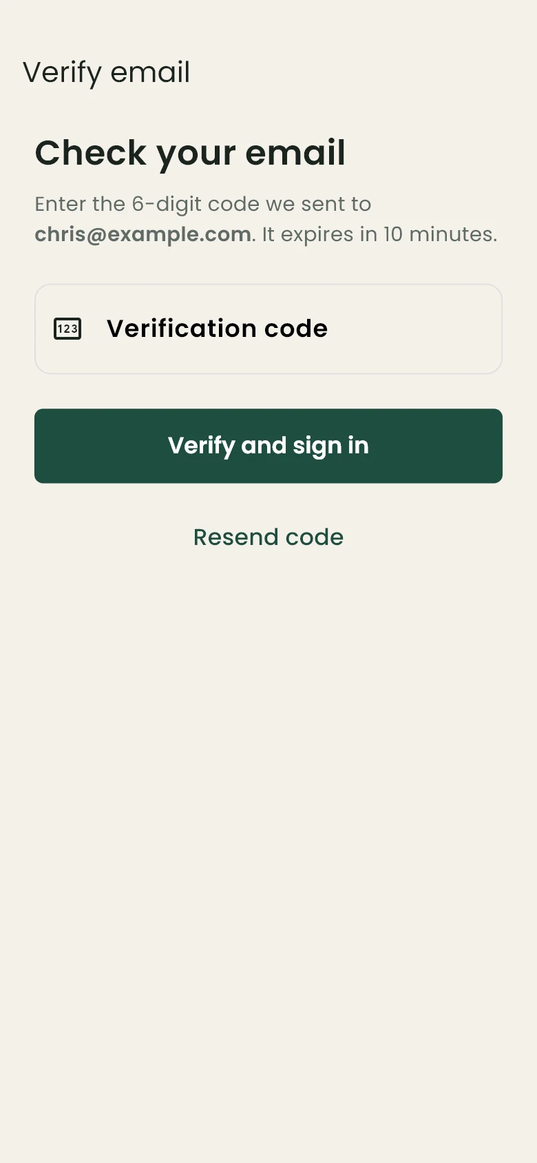 BatasPH email verification screen with a verification code field and resend option.